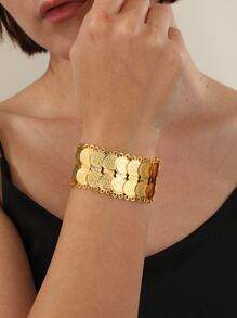 圓形裝飾手環 - 金黃色 - 查看 1