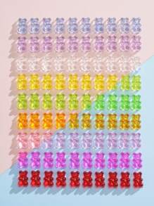 10/50/80/100/200pcs/Set Random Multi-Color Acrylic Small Bear DIY Necklace & Bracelet Accessories - Multicolor - View 12