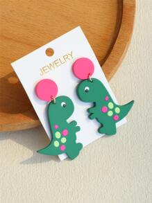 卡通恐龍耳墜 - 彩色 - 查看 4