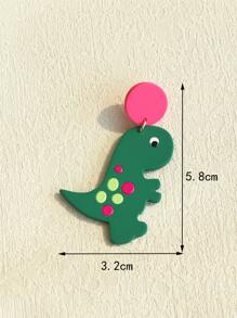 卡通恐龍耳墜 - 彩色 - 查看 6
