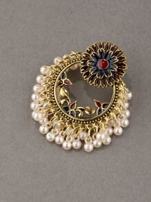 Faux Pearl Tassel Drop Earrings - Multicolor - View 5