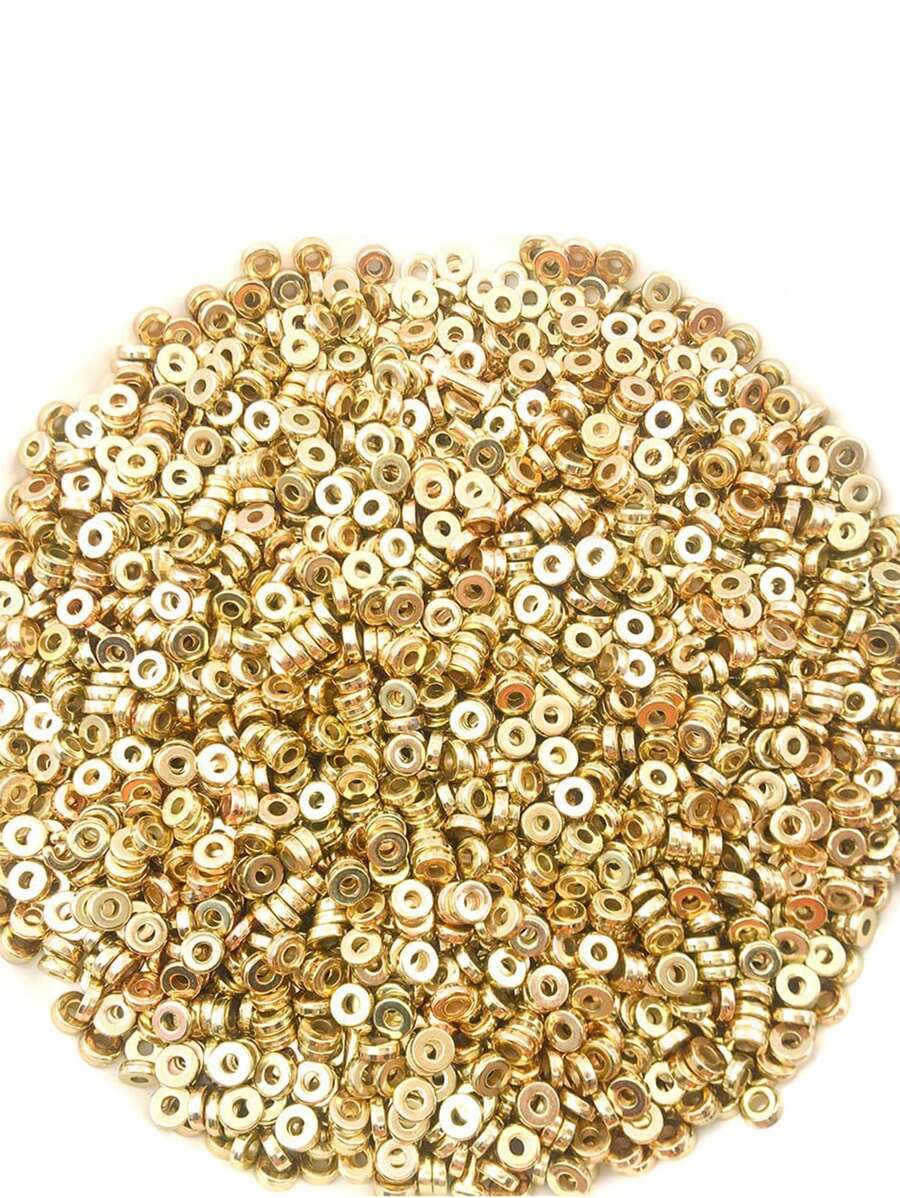 200pcs 6mm Plastic Disc Spacer Beads For Jewelry Making, Bracelet, Necklace, Earrings Diy