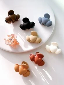 8pcs Heart Design Hair Claw - Multicolor - View 1