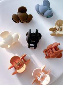 8pcs Heart Design Hair Claw - Multicolor - View 2