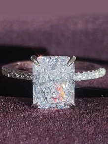 MOONSO Nhẫn trang trí đính đá cho phụ nữ cho tiệc tiệc cưới - trắng - Xem 2