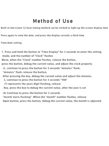 1 Trẻ Em Dây Đeo Silicon Trong Suốt Thể Thao Mặt Vuông Đồng Hồ Kỹ Thuật Số, Cho Cuộc Sống Hàng Ngày - màu đen - Xem 5