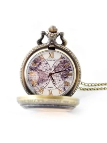 Vintage Quartz Pocket Watch - Bronze - View 2