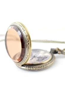 Vintage Quartz Pocket Watch - Bronze - View 3