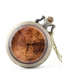 Vintage Quartz Pocket Watch - Bronze - View 4