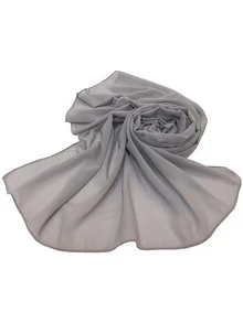 Pañuelo unicolor minimalista - Gris Claro - Ver 2