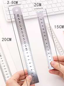 1把不锈钢尺，尺子 - 彩色 - 查看 4