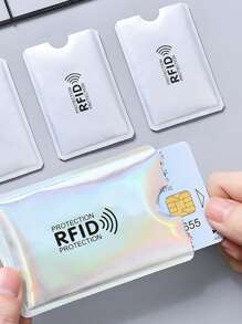 10入組鋁製防rfid卡片套,可阻擋nfc讀卡器鎖定身分證、銀行卡等卡片,輕巧便攜易攜帶,適用於白領節日、紀念日、生日送禮、配件等等 - 銀色 - 查看 3