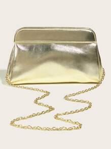 Túi đựng bữa tối sang trọng, Túi buổi tối Quyến rũ, thanh lịch, tinh tế, yên tĩnh Túi ly hợp nữ thời trang gấp Pu có nút chụp đôi từ tính và dây đeo vai có thể tháo rời cho quý cô, phụ nữ, cho cô gái tiệc tùng, cô dâu Hoàn hảo cho bữa tiệc, đám cưới, vũ hội, bữa tối/ Tiệc, Bữa tối/Tiệc, Món quà tuyệt vời nhất dành cho phụ nữ Mẹ Thầy Cô Bạn Phù dâu - Vàng - Xem 7