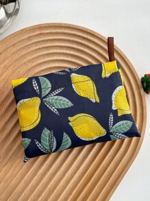 Lemon Print Shopper Bag School Bag,Back To School Backpack,Large Capacity,Lightweight,Portable,Classic Casual, Suitable For Teen Girls Women College Students, Perfect For Back To School,College,Middle School, High School,Work , Business, Commute - Multicolor - View 5