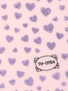 Beauty Sticker 3 miếng dán móng tay nghệ thuật hình trái tim - Nhiều màu - Xem 2