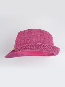 Strohhut mit Gürtel Dekor