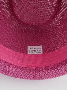 Strohhut mit Gürtel Dekor