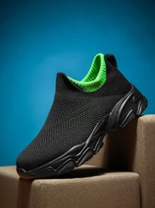 男孩雙色低幫運動戶外跑步鞋