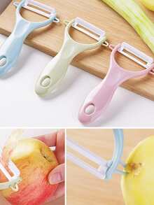 1pc Plastic Peeler, Blue Multifunction Veggie Fruit Peeler For Kitchen - Blue - View 5