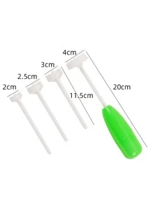 1入組塑料水果去核器廚房用極簡色塊水果去核工具 - 綠色 - 查看 2