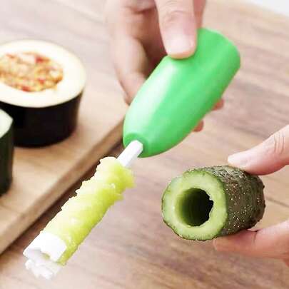 1入組塑料水果去核器廚房用極簡色塊水果去核工具