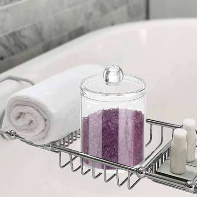 1 件便携式圆形透明化妆品和珠宝收纳盒