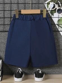 男孩字母圖案短褲