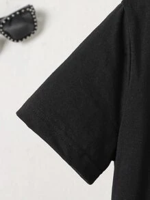 Boys Bear & Slogan Graphic Tee - Black - View 4