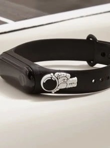 Kids Astronaut Decor Strap Oval Electronic Watch - Black - View 2