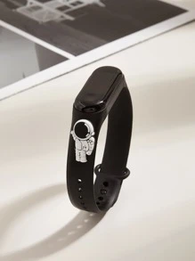 Kids Astronaut Decor Strap Oval Electronic Watch - Black - View 3