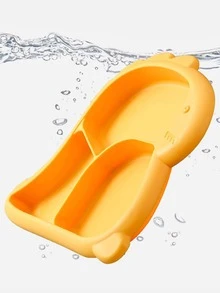 1入組PP盤子可愛黃色恐龍設計3格廚房餐盤 - 黃色 - 查看 3