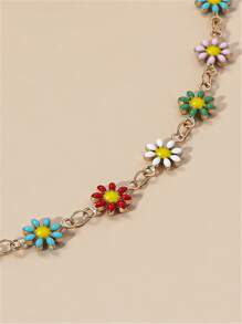 Flower Decor Choker - Multicolor - View 2