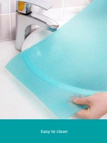 4 Cái/bộ Tấm Lót Ngăn Kéo PEVA, Tấm Lót Kệ Chống Trơn Trượt Màu Xanh, Tấm Lót Tủ Cho Gia Đình - Màu xanh lam - Xem 3