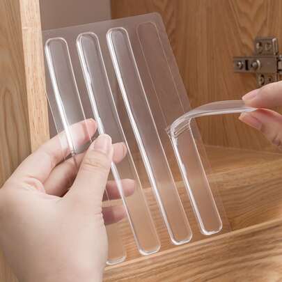 10入組/套矽膠門擋家用透明防撞門擋支架