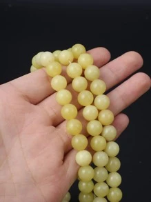 Hạt pha lê tự nhiên 1 sợi - Màu vàng - Xem 2