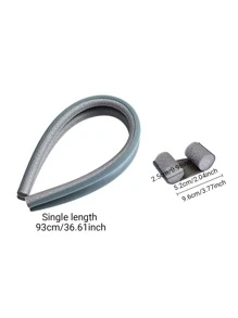 1入組條家用塑料密封條黑色防水密封膠帶 - 黑色 - 查看 2