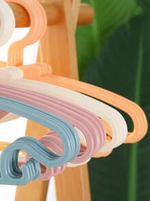 5 Cái/bộ Móc Treo Quần Áo Trẻ Em Bằng Nhựa, Móc Treo Quần Áo Trang Trí Nơ Dễ Thương Cho Trẻ Em - Hồng - Xem 6