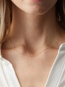 Chuỗi vòng cổ tối giản - Vàng - Xem 1