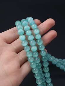 1 hebra Accesorio de joya DIY cuenta - Verde Lima - Ver 2