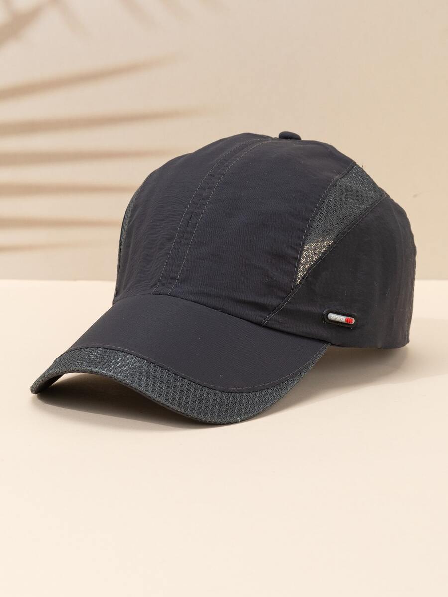 Hombres Gorra de béisbol con diseño de letra - Gris Oscuro - Ver 1