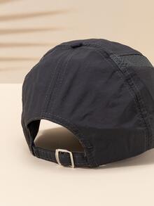 Hombres Gorra de béisbol con diseño de letra - Gris Oscuro - Ver 2