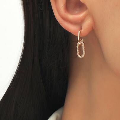 Hoa tai trang trí bằng đá khối Zirconia
