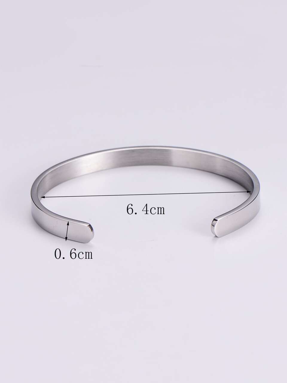 1pc Fashion Stainless Steel Minimalist Cuff Bangle For Men For Gift For Daily Decoration