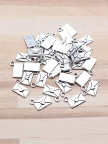 40pcs/set Envelope DIY Pendant - Ancient Silver - View 2