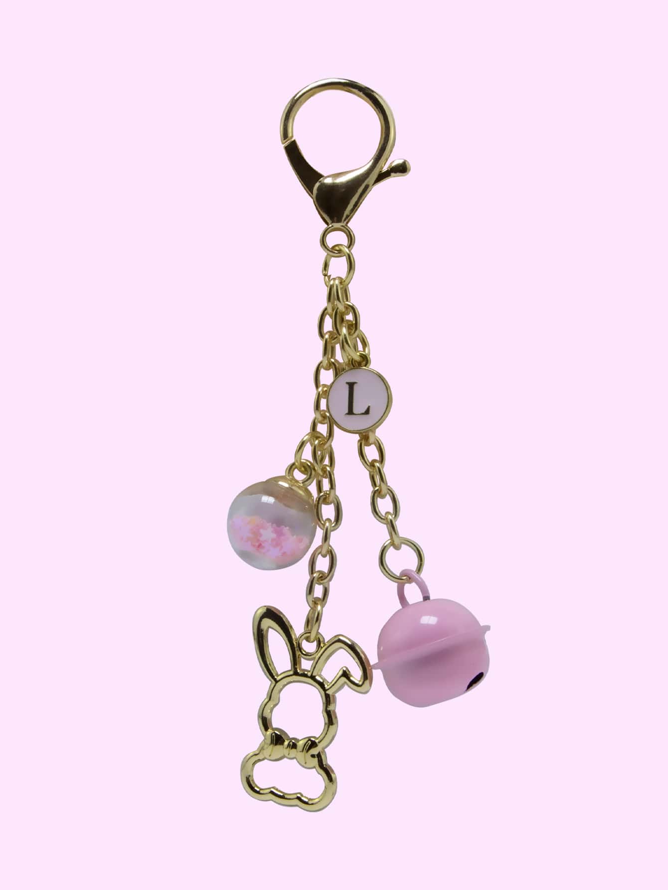 Rabbit & Bell Decor Bag Charm - Multicolor - View 1