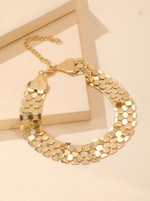 Heart Decor Choker - Yellow Gold - View 1