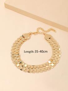 Heart Decor Choker - Yellow Gold - View 3