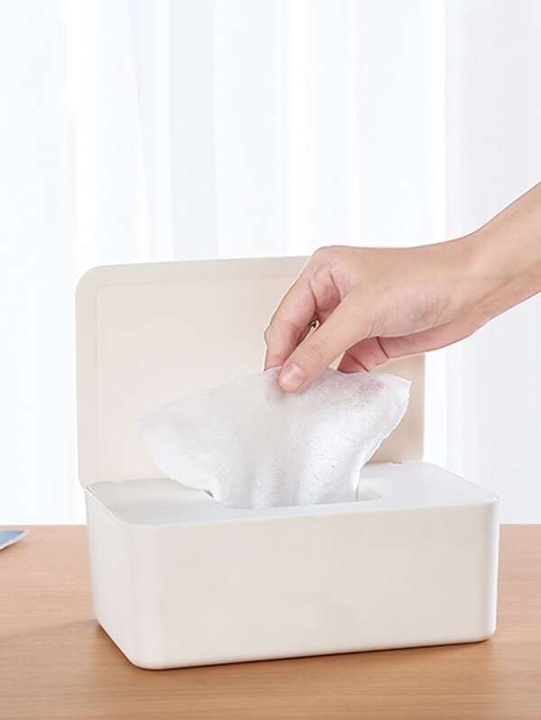 1pc Automatic Flip Household And Office Tissue Box/Wet Wipes Case In PP Material,Home Stuff,Table,Home Decorations,Home Organization And Storage,Room Decor,Room Decor Bedroom,Kitchen Accessories,Kitchen Tools,Organiser Kitchen,Travel,Holiday,Tissue Box Holder,Napkin Holder,Festival Family Gathering,Kitchen Dining Table Decor For Home Kitchen Bedroom Living Room Dining Room, Home Decoration Accessories, Decorative Box,Women Wedding Gift,Summer Travel Holiday Festival Must-Have