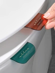1 PC Ghế Ngồi Vệ Sinh Nâng Lên, Đồ Họa Thư Tối Giản Ghế Ngồi Vệ Sinh Nâng Cho Gia Đình - Màu xanh lá cây đậm - Xem 3