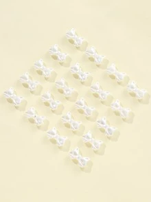 20pcs/set Bow DIY Pendant - White - View 2